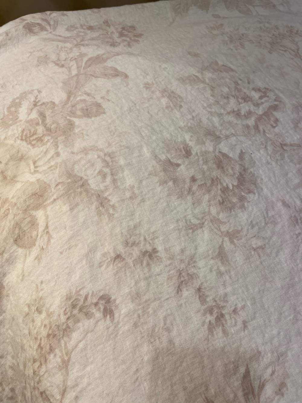 Most gorgeous! Wamsutta Vintage linen queen duvet:delicate, two shams